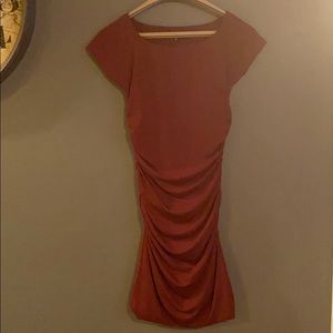 Bodycon dress with ruched sides